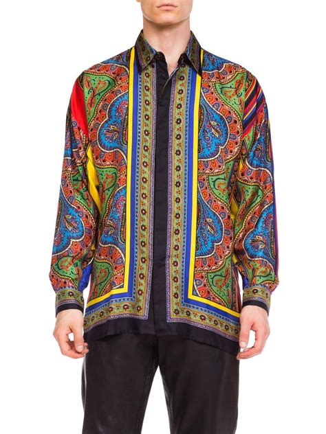 versace scarf print shirt